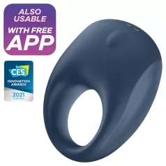   Satisfyer Strong One - Vibračný erekčný krúžok s ovládaním cez aplikáciu, pre mužov (modrý)