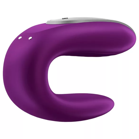 Satisfyer Double Fun - párový vibrátor ovládaný aplikáciou (fialový)