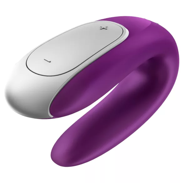 Satisfyer Double Fun - párový vibrátor ovládaný aplikáciou (fialový)