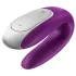Satisfyer Double Fun - párový vibrátor ovládaný aplikáciou (fialový)