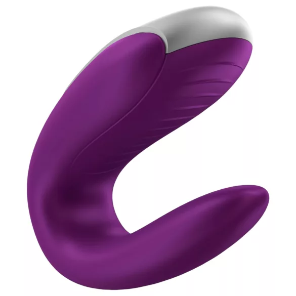 Satisfyer Double Fun - párový vibrátor ovládaný aplikáciou (fialový)
