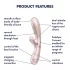 Satisfyer - vibrátor s vyhrievaním - ovládateľný cez aplikáciu - strieborný