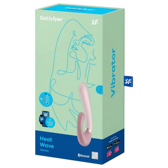 Satisfyer Heat Wave - inteligentný, hrejivý vibrátor s ramenom (béžový)