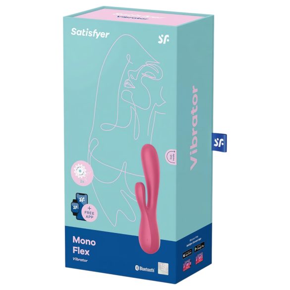 Satisfyer Mono Flex - vibrátor pre ženy - vodotesný - červený