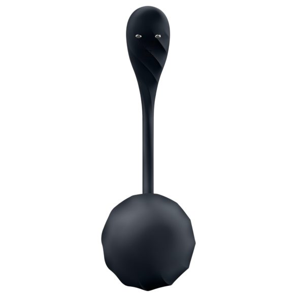 Satisfyer Ribbed Petal - rádiové vibračné vajíčko (čierne)