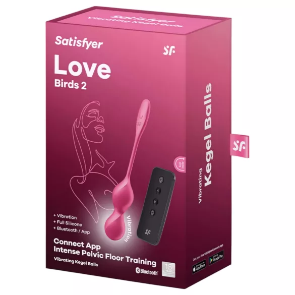 Satisfyer Love Birds 2 - vibračné venušine guličky - smart funkcia - ružové
