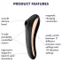 Satisfyer Dual Kiss - vibrátor na vagínu a klitoris - dobíjací - čierny