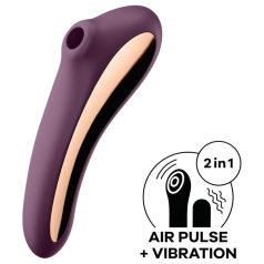   Satisfyer Dual Kiss - vibrátor na vagínu a klitoris - 2v1, fialová