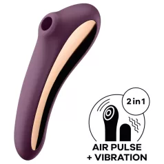  Satisfyer Dual Kiss - 2v1, vaginálny a klitorálny vibrátor (fialový)