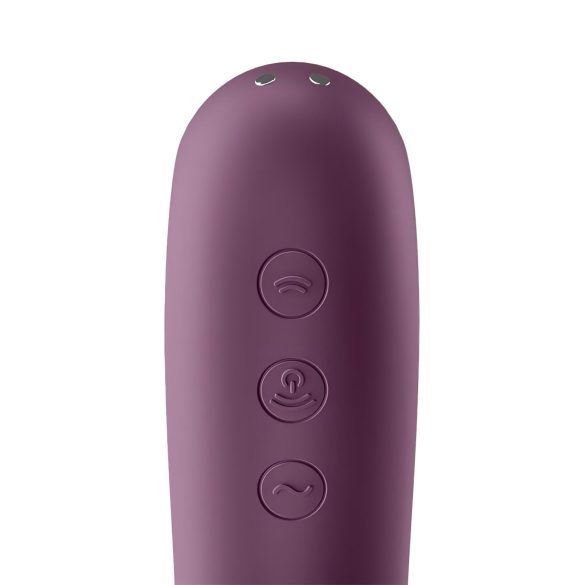 Satisfyer Dual Kiss - vibrátor na vagínu a klitoris - 2v1, fialová