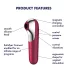 Satisfyer Dual Love - vibrátor na klitoris a vagínu - smart funkcie - červený