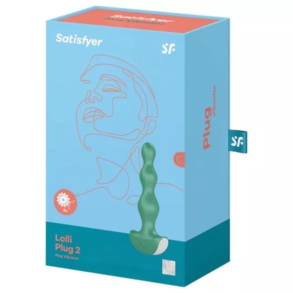 Satisfyer - análny vibrátor - nabíjateľný, vodotesný, zelený