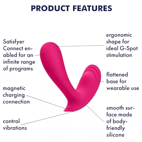 Satisfyer Top Secret - vibrátor ovládaný aplikáciou (ružový)