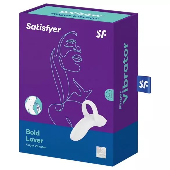 Satisfyer Bold Lover - nabíjací vodotesný prstový vibrátor - biely