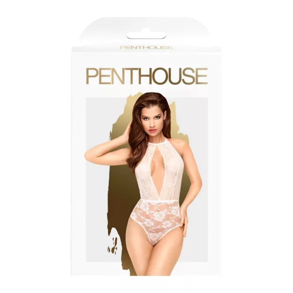 Penthouse - dámske body na ramienka - biele