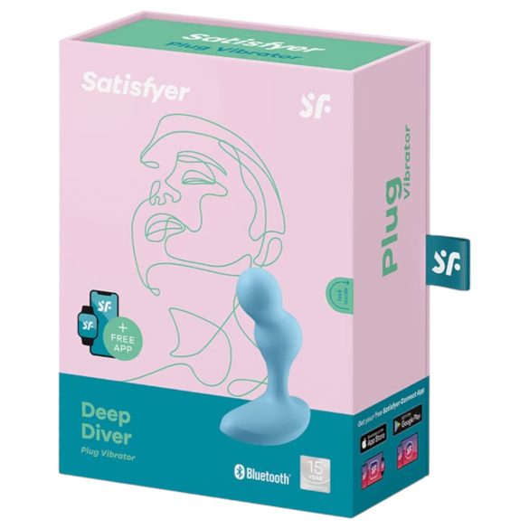 Satisfyer Deep Diver - smart análne dildo (modré)