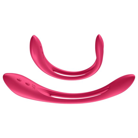 Satisfyer - párový vibrátor - nabíjateľný, flexibilný - červený