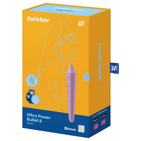 Satisfyer Ultra Power Bullet 8 - inteligentný vodeodolný vibrátor (fialový)