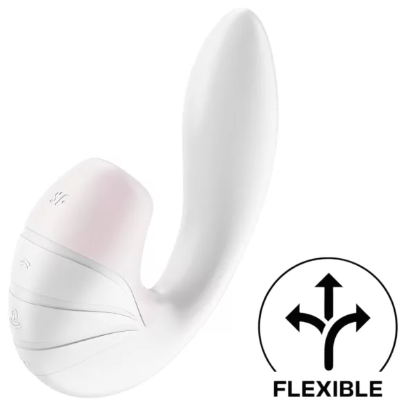 Satisfyer Supernova - vibračný a sací stimulátor 2v1 - akumulátorový - biely