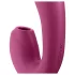Satisfyer Sunray - akumulátorový, tlakovo-vlnový 2v1 vibrátor (červený)