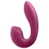 Satisfyer Sunray - akumulátorový, tlakovo-vlnový 2v1 vibrátor (červený)