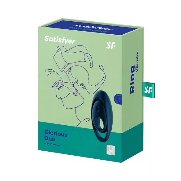 Satisfyer - vibračný erekčný krúžok - modrá