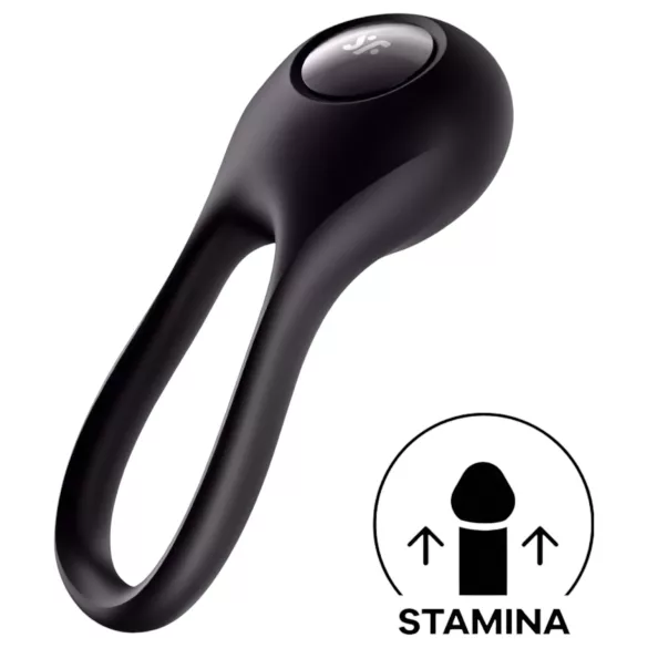 Satisfyer Majestic Duo - vibračný vodeodolný erekčný krúžok - čierny