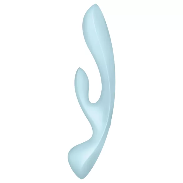 Satisfyer Triple Oh - vibrátor na klitoris s ramenom - nabíjateľný - modrý