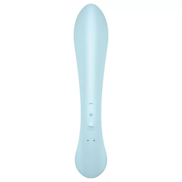 Satisfyer Triple Oh - vibrátor na klitoris s ramenom - nabíjateľný - modrý