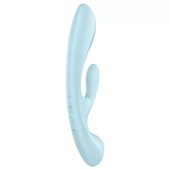 Satisfyer Triple Oh - vibrátor na klitoris s ramenom - nabíjateľný - modrý