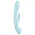 Satisfyer Triple Oh - vibrátor na klitoris s ramenom - nabíjateľný - modrý