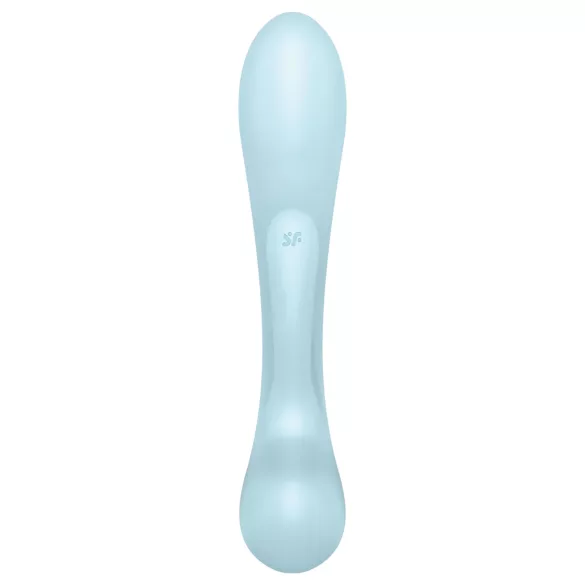 Satisfyer Triple Oh - vibrátor na klitoris s ramenom - nabíjateľný - modrý