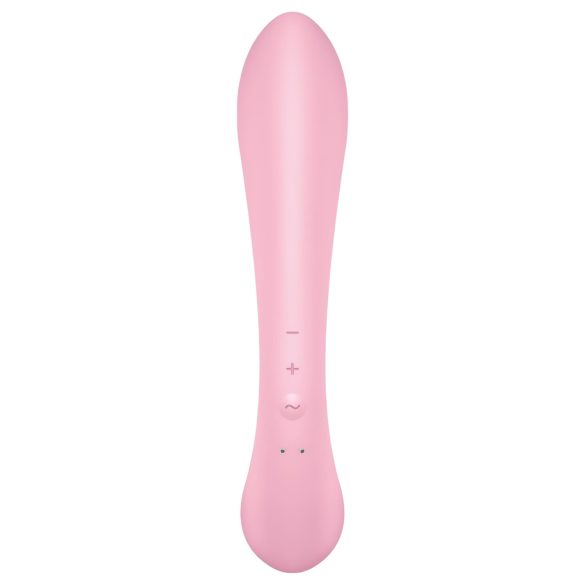 Satisfyer Triple Oh - dobíjací vibrátor s klitorisovým ramenom (ružový)
