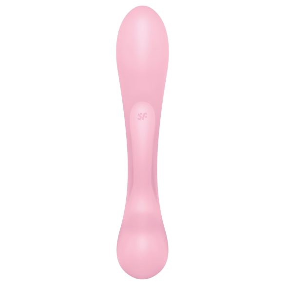 Satisfyer Triple Oh - dobíjací vibrátor s klitorisovým ramenom (ružový)