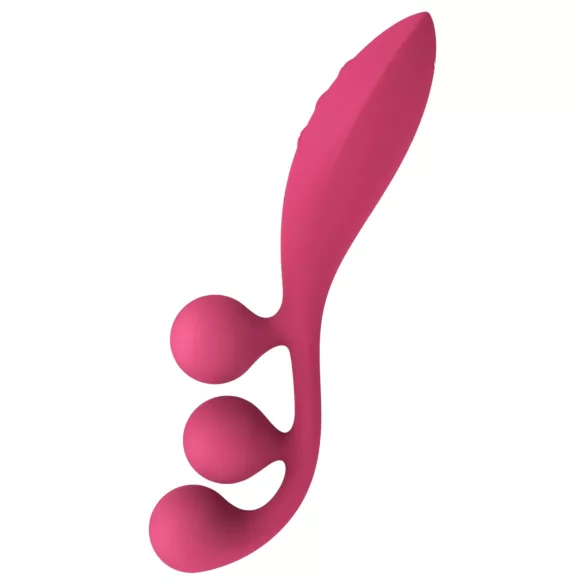 Satisfyer Tri Ball 1 - vibrátor na klitoris aj bod G - dobíjací - červený