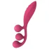 Satisfyer Tri Ball 1 - vibrátor na klitoris aj bod G - dobíjací - červený