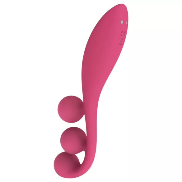 Satisfyer Tri Ball 1 - vibrátor na klitoris aj bod G - dobíjací - červený