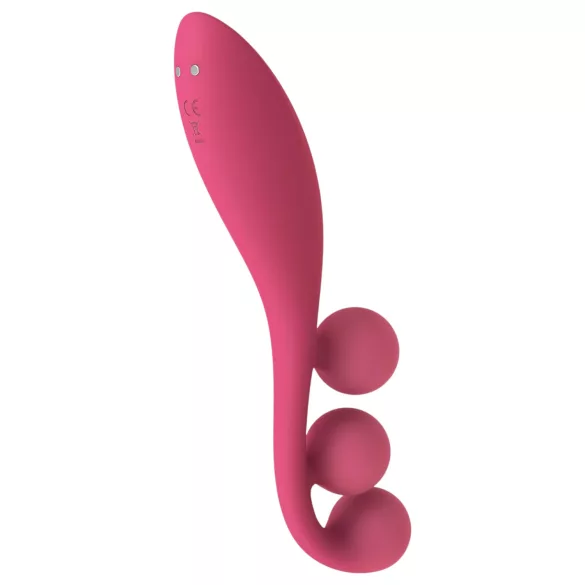 Satisfyer Tri Ball 1 - vibrátor na klitoris aj bod G - dobíjací - červený
