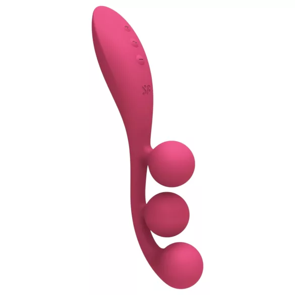 Satisfyer Tri Ball 1 - vibrátor na klitoris aj bod G - dobíjací - červený