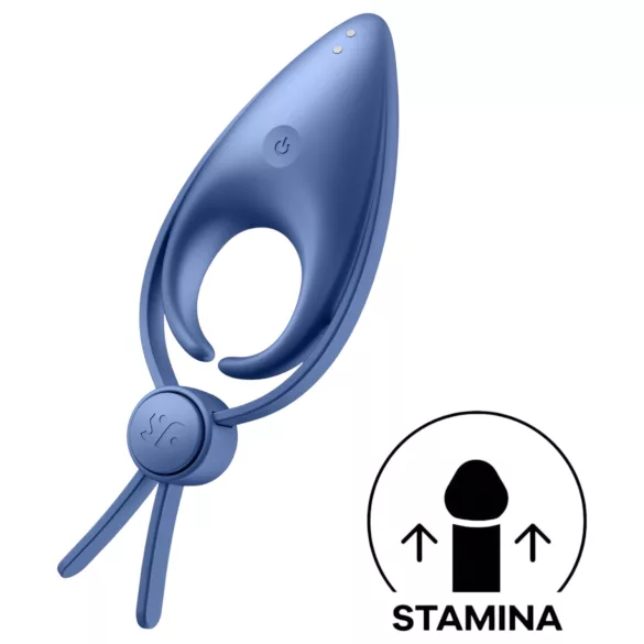 Satisfyer Sniper - vibračný erekčný krúžok - nabíjací - modrý