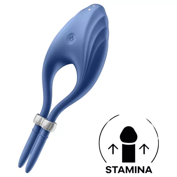 Satisfyer Duelist - vibračný erekčný krúžok na penis - dobíjací - modrý