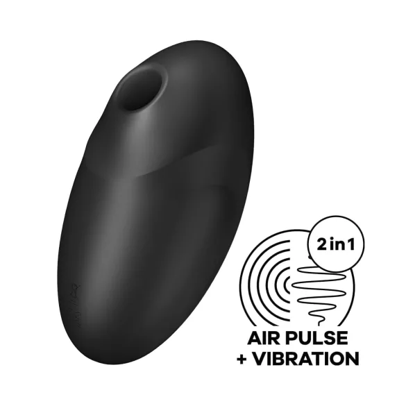 Satisfyer Vulva Lover 3 - stimulátor klitorisu s vlnami vzduchu - čierny