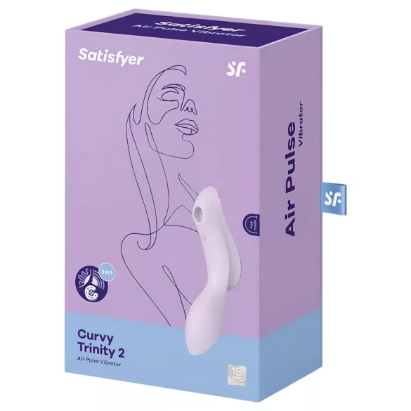 Satisfyer Curvy Trinity 2 - 2v1 vibrátor s tlakovými vlnami (fialový)