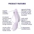 Satisfyer Curvy Trinity 2 - 2v1 vibrátor s tlakovými vlnami (fialový)