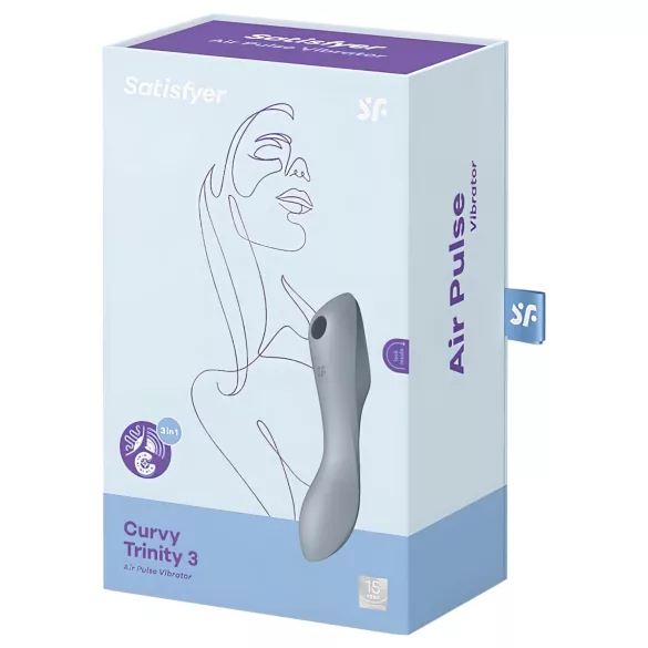 Satisfyer Curvy Trinity 3 - vibračný stimulátor klitorisu a vagíny - sivý