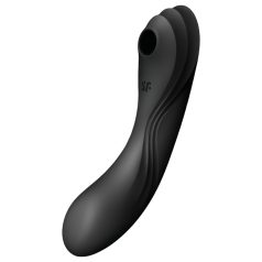   Satisfyer Curvy Trinity 4 - vibrátor s tlakovými vlnami a vibráciami - čierny