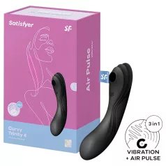   Satisfyer Curvy Trinity 4 - 2v1 vibrátor s tlakovými vlnami (čierny)