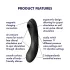 Satisfyer Curvy Trinity 4 - vibrátor s tlakovými vlnami a vibráciami - čierny