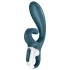 Satisfyer Hug Me - vibrátor s ramienkom na klitoris - modrý