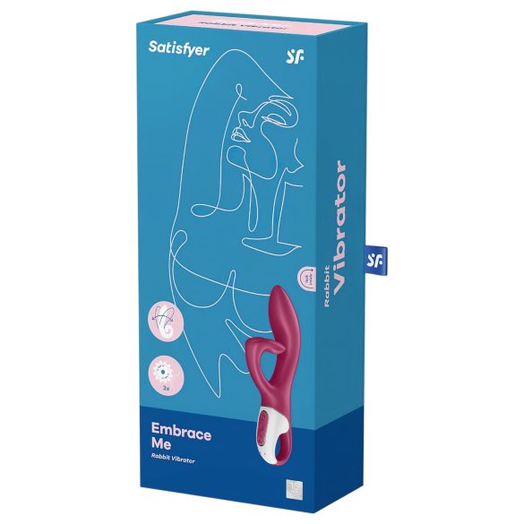 Satisfyer Embrace Me - vibrátor s dráždičom klitorisu - nabíjateľný - červený